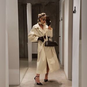 Chic Cream Trench Coat